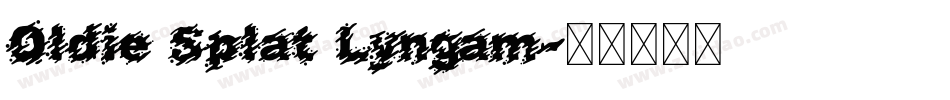 Oldie Splat Lyngam字体转换